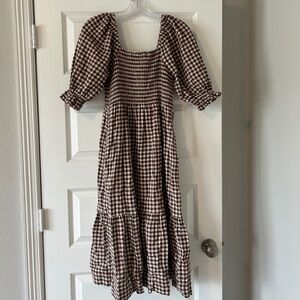 Madewell Gingham Midi Dress